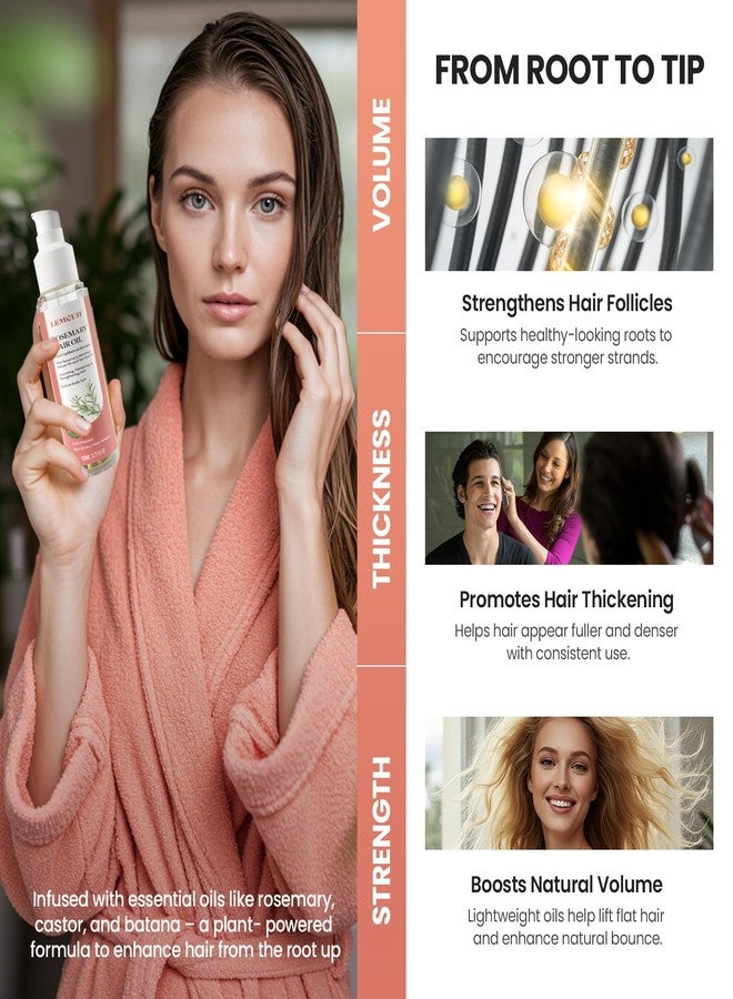 Lemcuh Hair Growth Serum Oil for Women, 100% Vegan Herbal Extracts, Follicle Activating Scalp Serum, Root Revive for Thicker Fuller Hair, Hair Loss, Shedding, Dry & Damaged Hair Treatment, 3.7 fl oz - Image 2